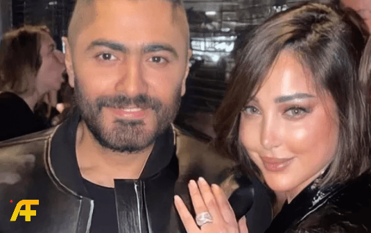 ارتباط تامر حسني وبسمة بوسيل