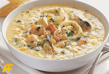 شوربة السي فود بالكريمة