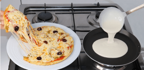 طريقة عمل بيتزا الطاسة السائلة