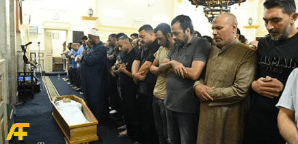 من حضر عزاء والد محمد رمضان